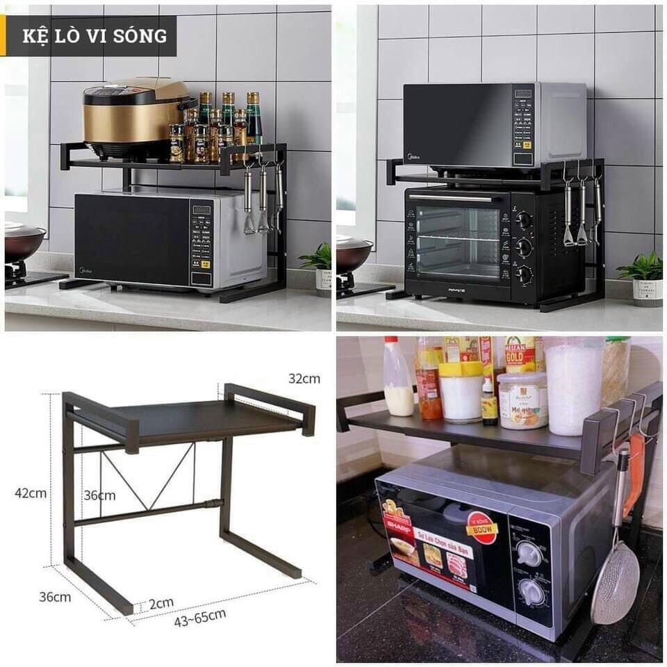 Kệ Để Lò Vi Sóng 2 Tầng , Phù Hợp Mọi Loại Lò Vi Sóng,Thép Chống Gỉ Cao Cấp