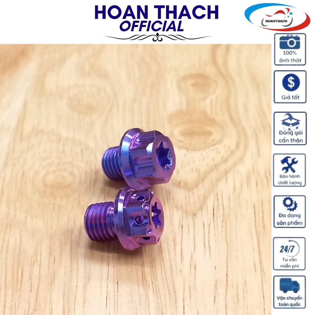 Ốc Chân Kính Gr5 Titan Ren Ngược 10L Màu Tím Dùng cho nhiều dòng xe , SP010313 (giá 1 con)