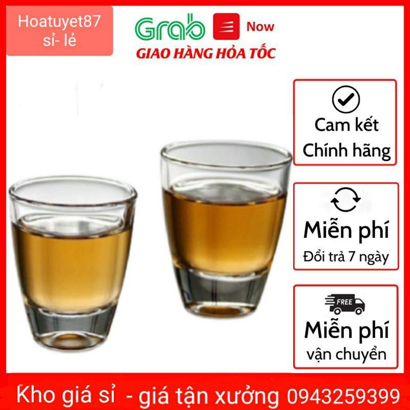 Hộp 12 ly uống rượu - chén mắt trâu thủy tinh chịu nhiệt và chống va đập tốt