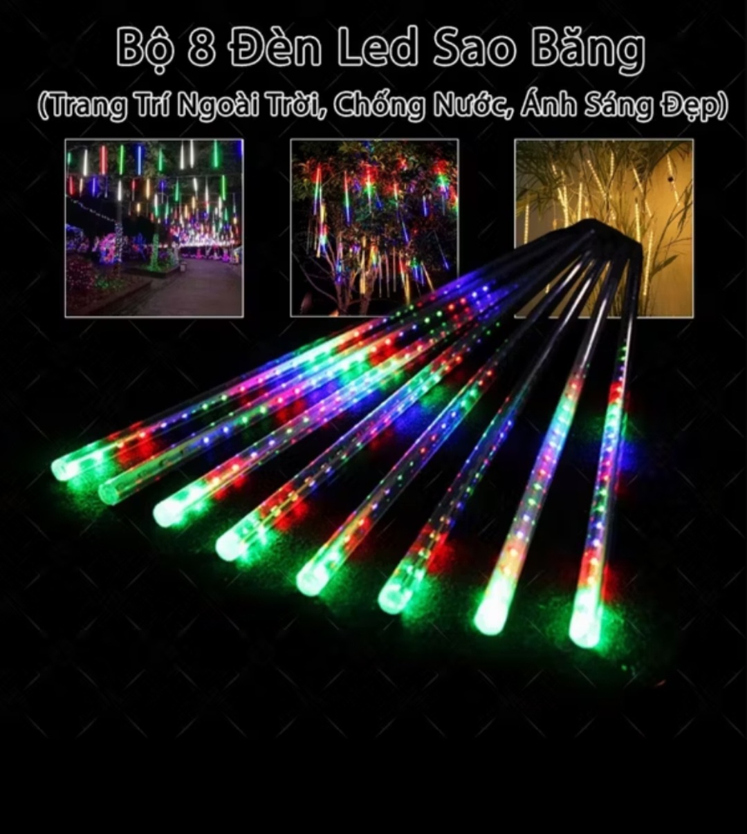 BỘ ĐÈN LED TRANG TRÍ SÁNG GIỌT NƯỚC SAO BĂNG ĐỦ MÀU SẮC CỰC ĐẸP