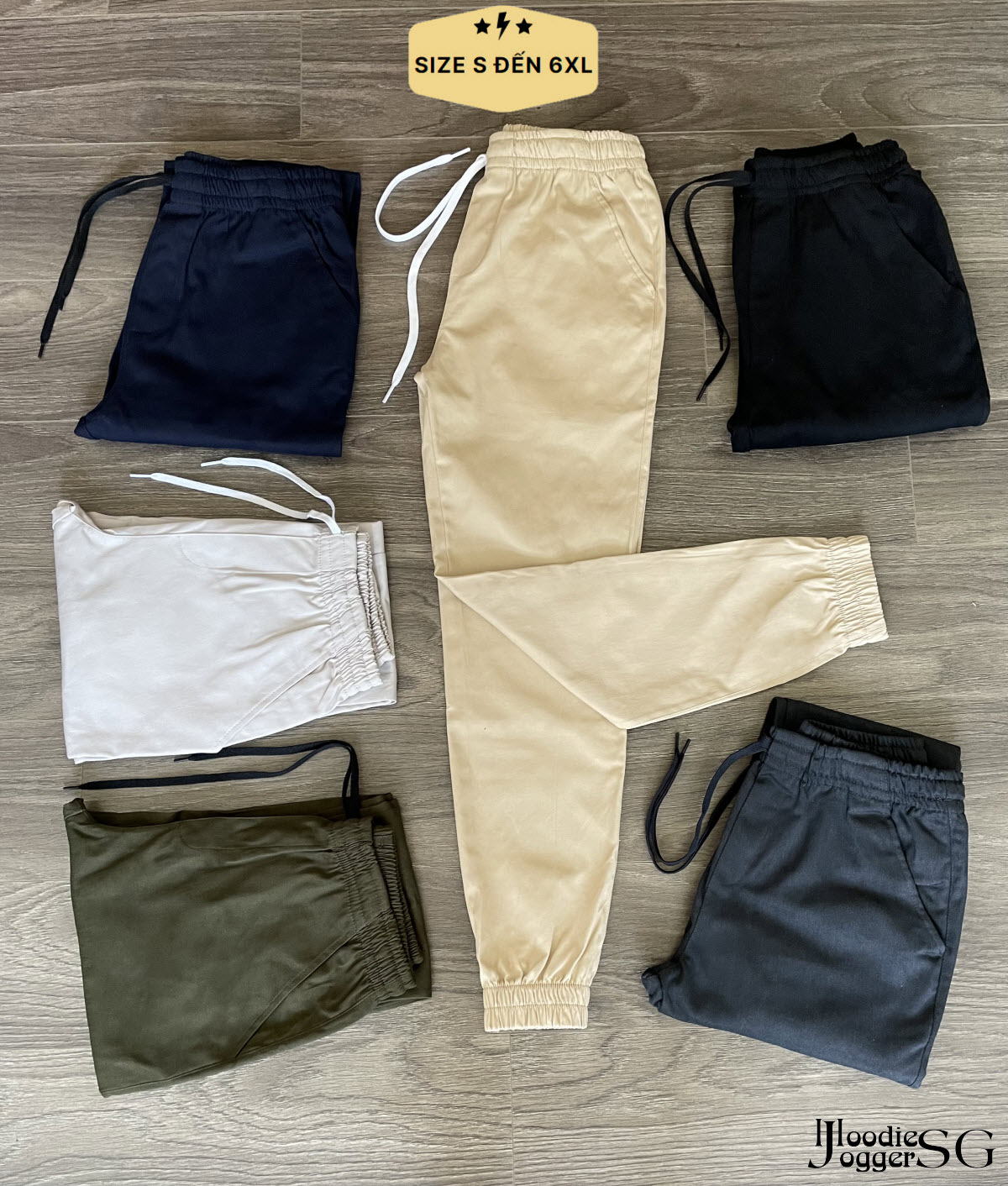(Size đến 120kg) Quần jogger kaki nam nữ chất đẹp, co giãn