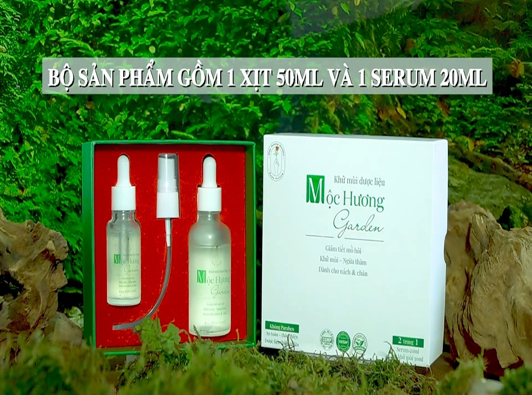 Khử mùi dược liệu Mộc Hương Garden Thanh Mộc Hương giảm tiết mồ hôi cho nách và chân 50ml