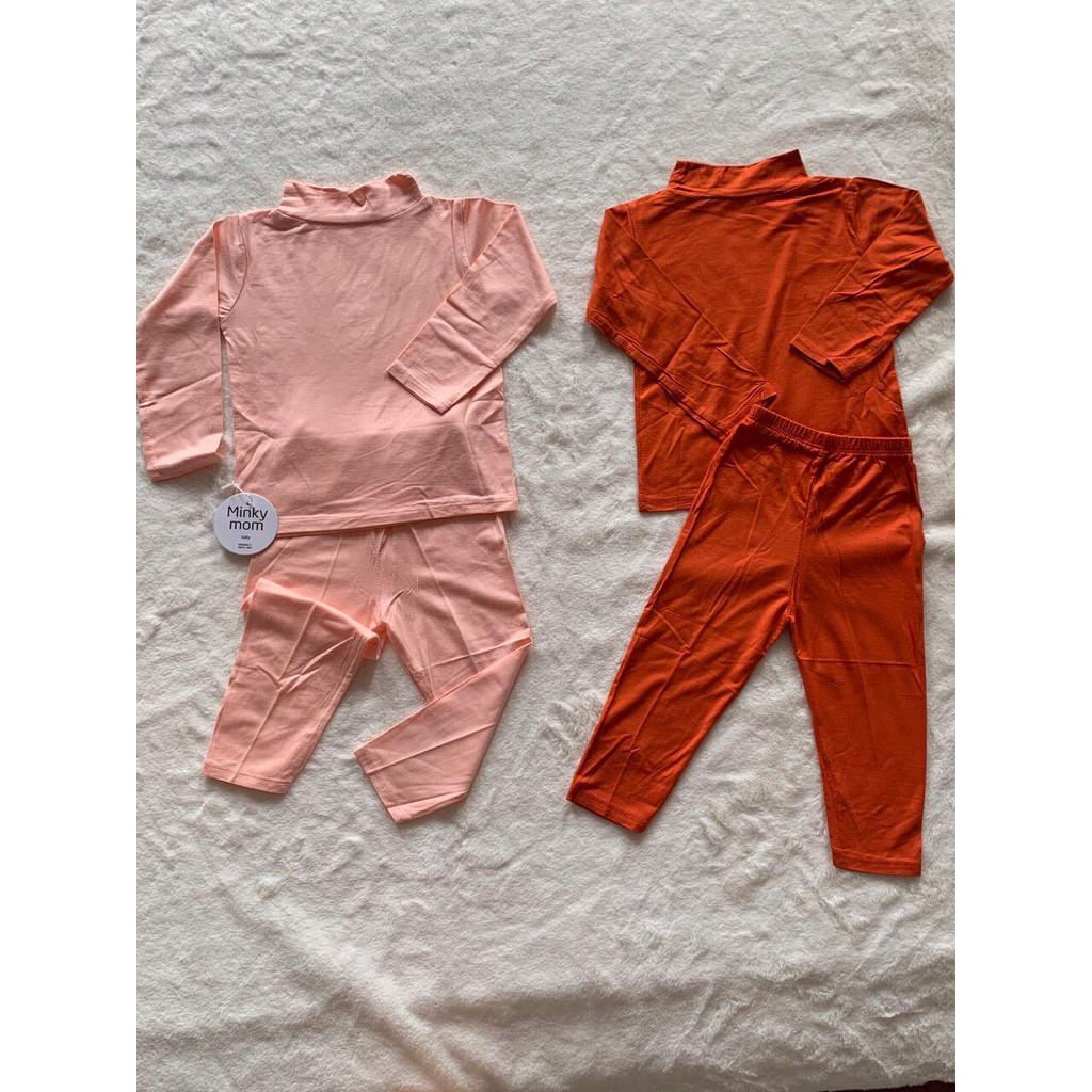 Bộ dài tay cổ cao quần dài lưng thấp cho bé 7-19kg