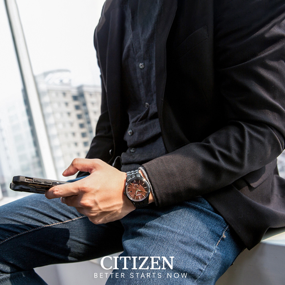 Đồng Hồ Nam Citizen Dây Thép Không Gỉ BV1115-82X - Mặt Nâu