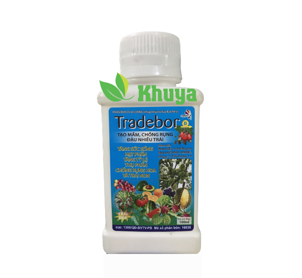 Phân bón lá vi lượng Tradebor 100ml Tạo mầm - Chống rụng hoa và Trái non