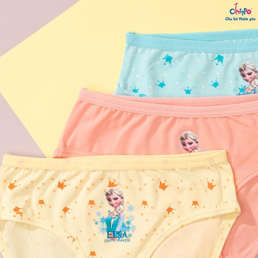 Set 3 quần chip bé gái Chippo 100% cotton từ 14 đến 50kg