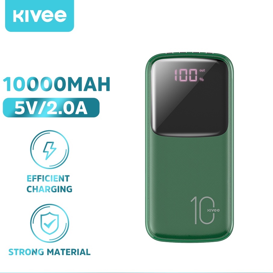 Pin dự phòng Kivee PT38P dung lượng pin 10000mAh tích hợp đèn led kèm cáp sạc 4 trong 1 - Bảo Hành 12 Tháng
