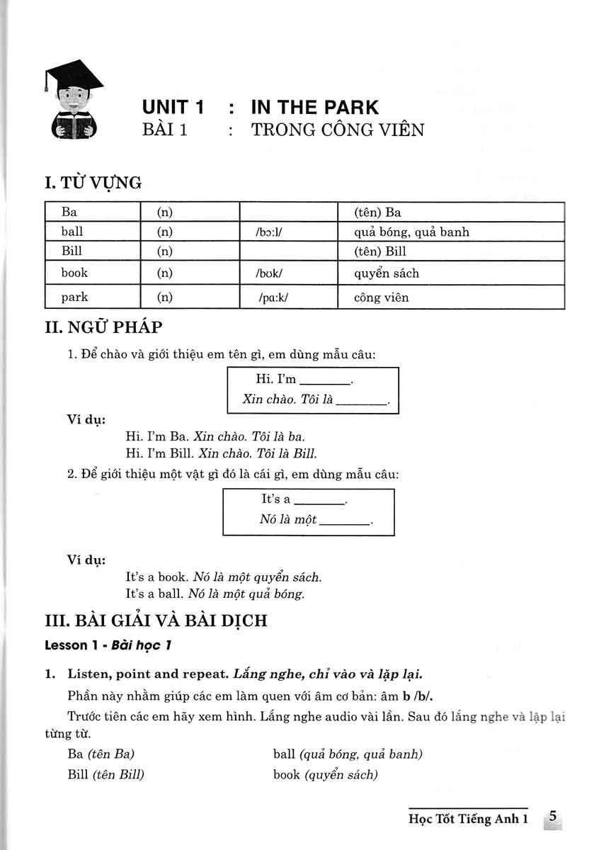 Học Tốt Tiếng Anh 1 (Theo Chương Trình Tiểu Học Mới)