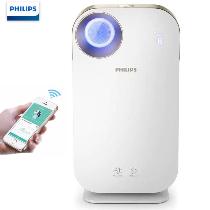 Máy lọc không khí kháng khuẩn trong nhà nhãn hiệu Philips AC4558 Cảm ứng thông minh 4 màu, giám sát và kiểm soát với ứng dụng điện thoại thông minh, loại bỏ vi rút, vi khuẩn - HÀNG NHẬP KHẨU