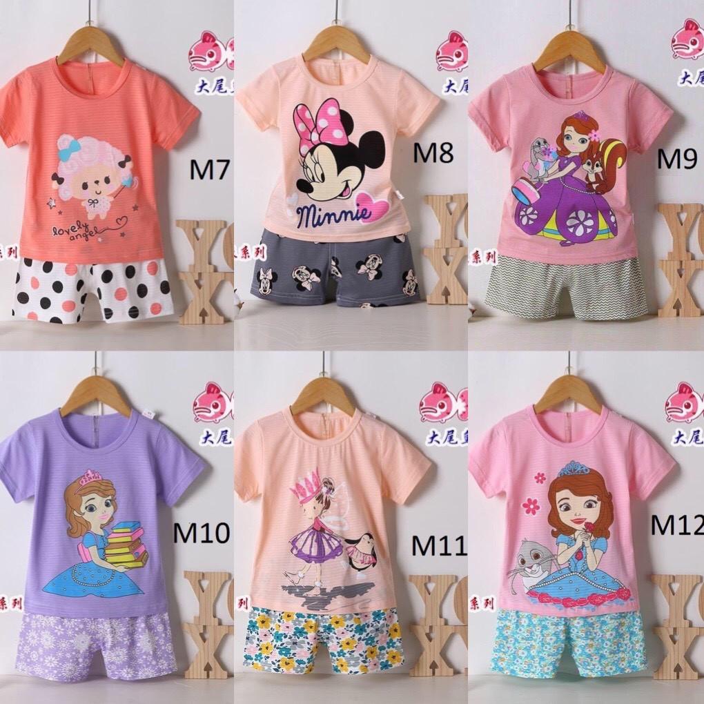 Bộ cộc tay xuất hàn cho bé gái