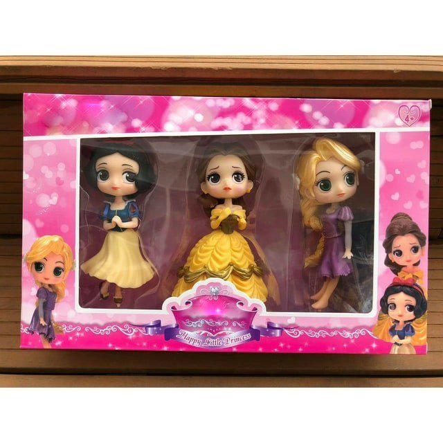 Bộ 3 búp bê công chúa Bạch Tuyết - Rapunzel (Công chúa Tóc Mây) - Belle (Người đẹp và Quái vật)