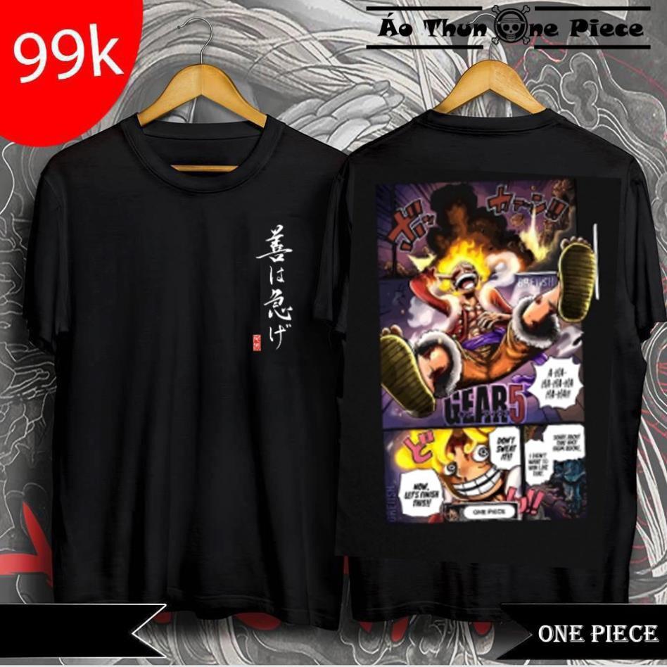 NEW Áo thun Anime Luffy Gear 5 Sun God Nikka cực HOT giá siêu rẻ