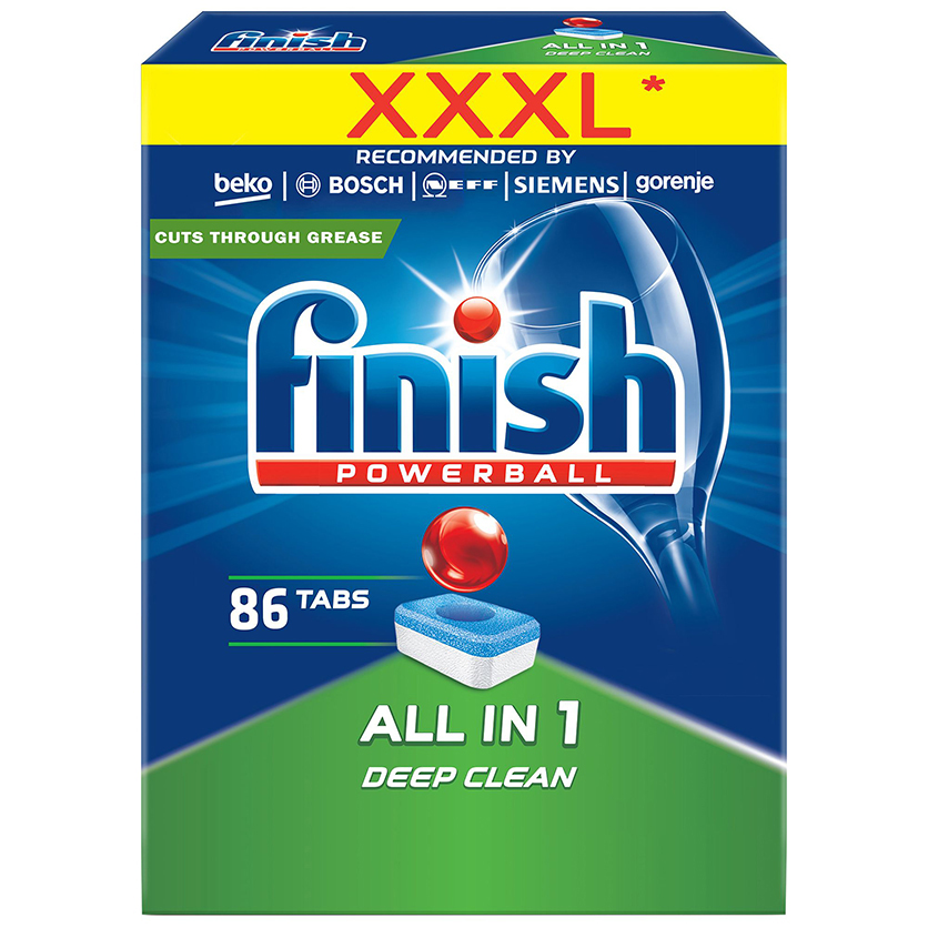 Hộp 86 viên rửa chén Finish All In 1 Dishwasher Tablets PTT028271