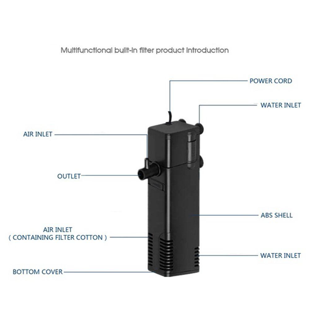 Bơm lọc bể cá mini 3 trong 1 không gây tiếng ồn với máy bơm bọt biển