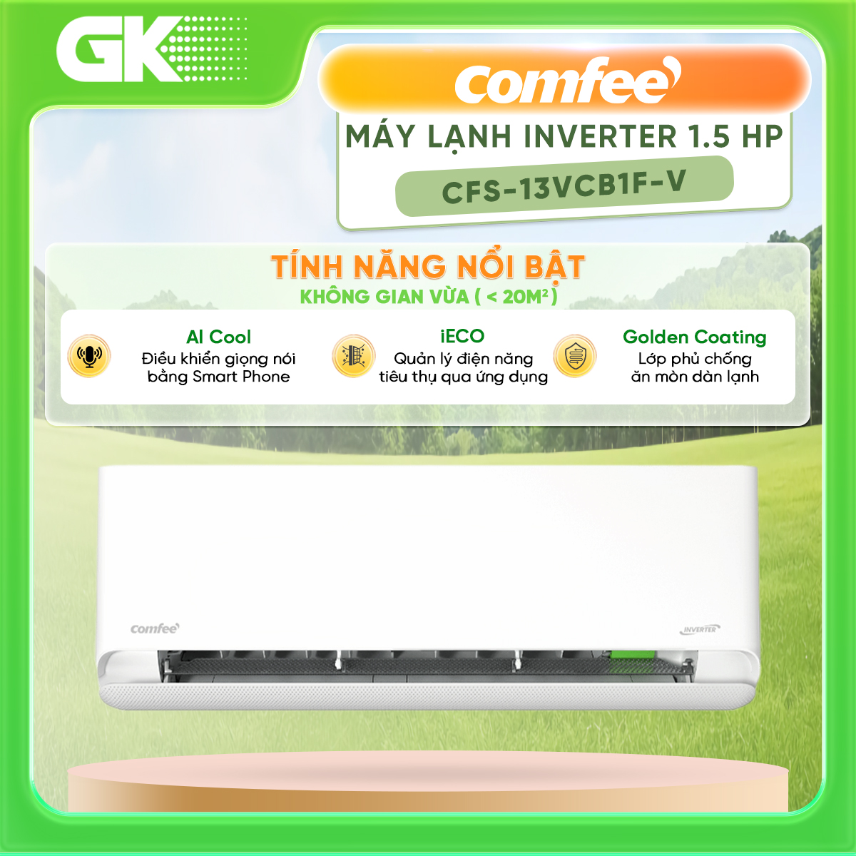 CFS-13VCB1F-V - Máy Lạnh Inverter COMFEE CFS-13VCB1 - Hàng Chính Hãng