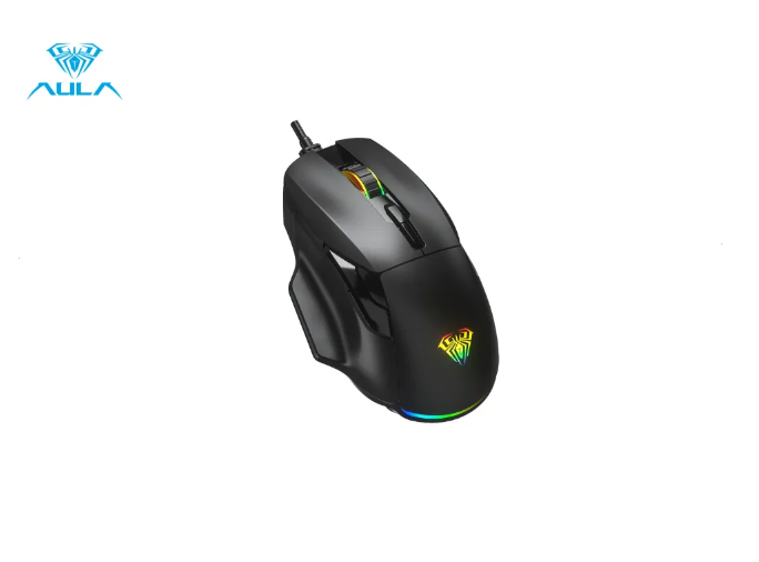 Chuột gaming có dây AULA F815 màu đen - Hàng chính hãng