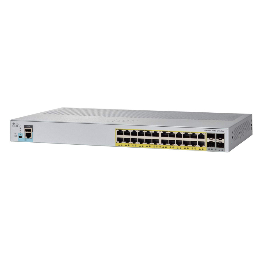 Thiết Bị Chuyển Mạch Switch Cisco WS-C2960L-24PQ-LL - Hàng Nhập Khẩu