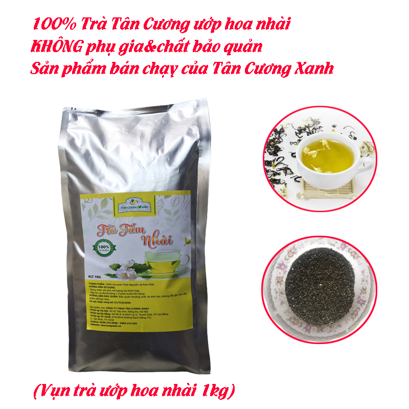 Trà Ướp Hoa Nhài Tân Cương Xanh - Trà Tân Cương ướp hoa nhài tự nhiên