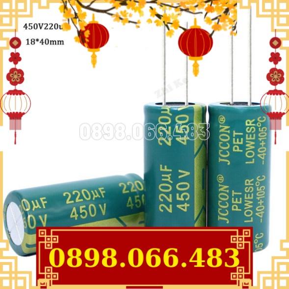 1 Chiếc Tụ Điện Nhôm Esr Thấp 450 V 220 Uf 18*40 Mm Tụ Điện 220 Uf 450 V Tần Số Cao 20% mới về