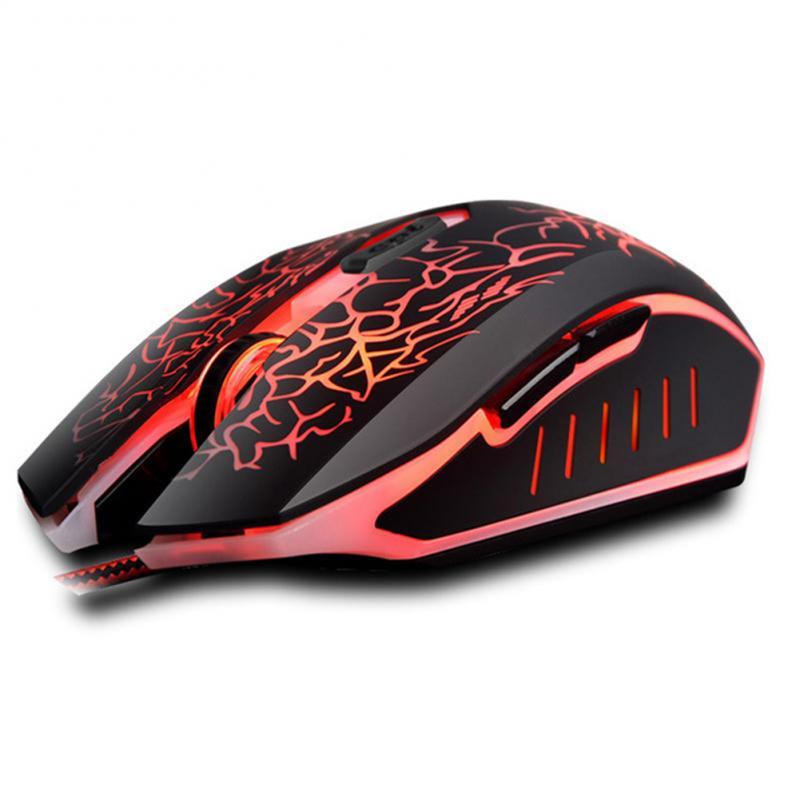 Chuột Raton Chuyên Nghiệp Đa Màu Sắc Đèn Nền Quang Học 4000DPI Chuột Chơi Game Có Dây Sạc Chuột Game Thủ Đèn LED Máy Tính
