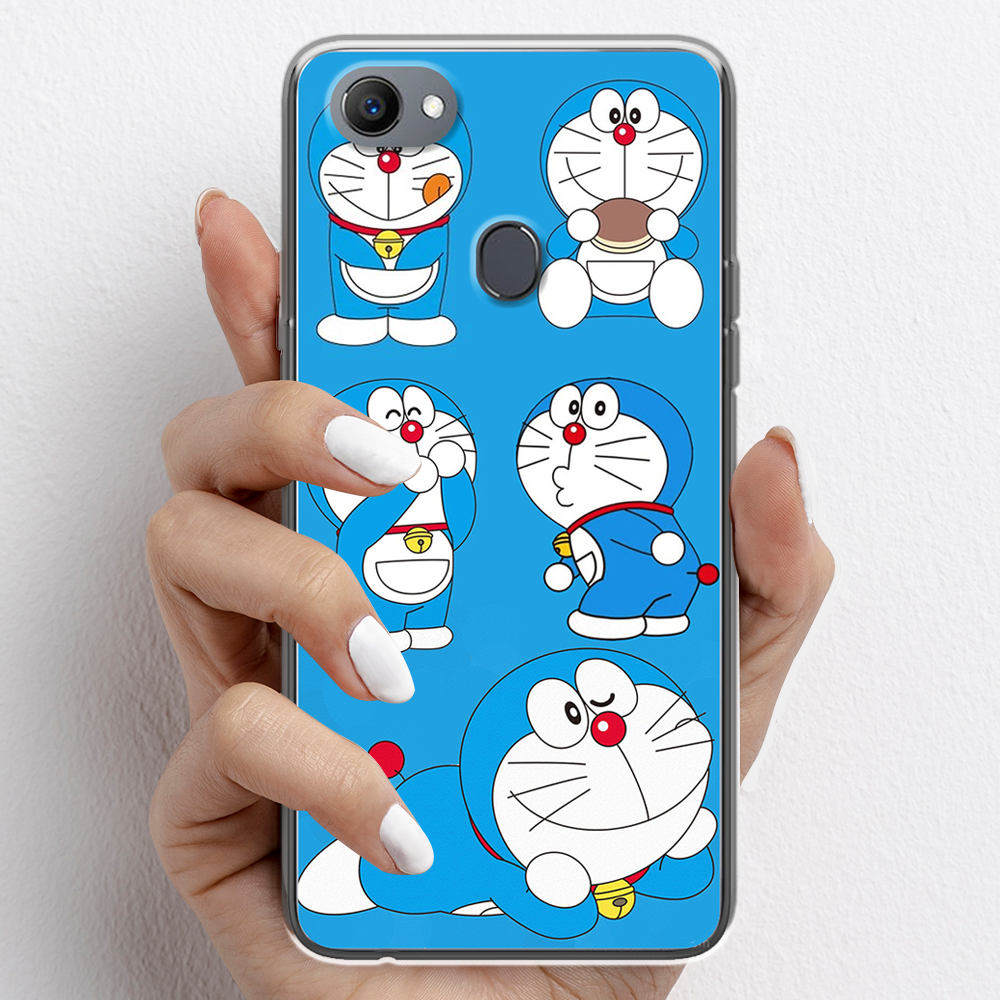 Ốp lưng cho Oppo F7, Oppo F7 Youth nhựa TPU mẫu Doraemon ham ăn
