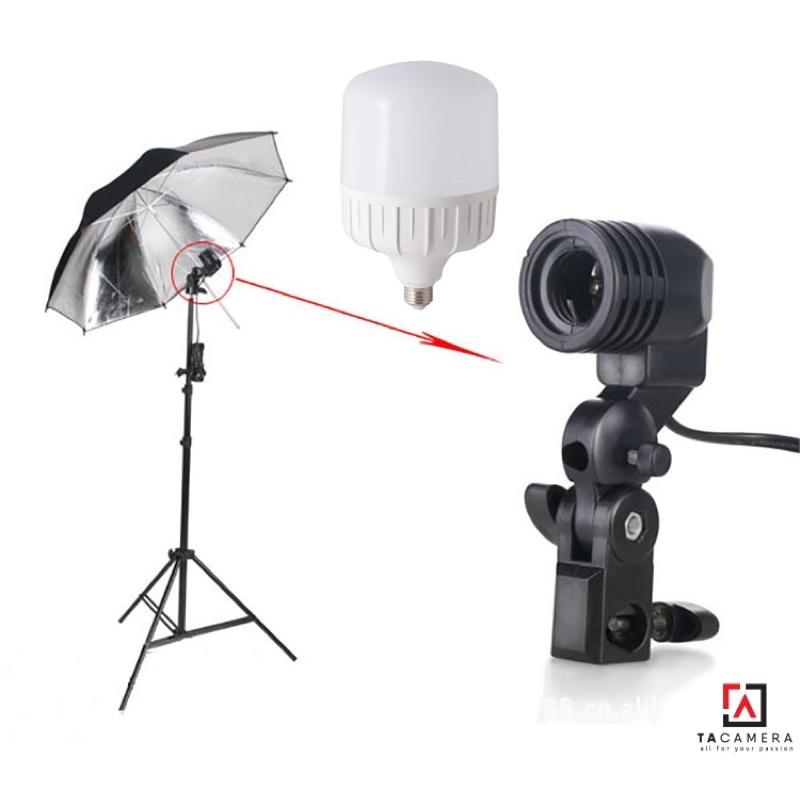 Combo Đui Đèn Đơn E27 + Bóng Đèn LED siêu sáng 50W + Chân Đèn Nhỏ cao tối đa 2m