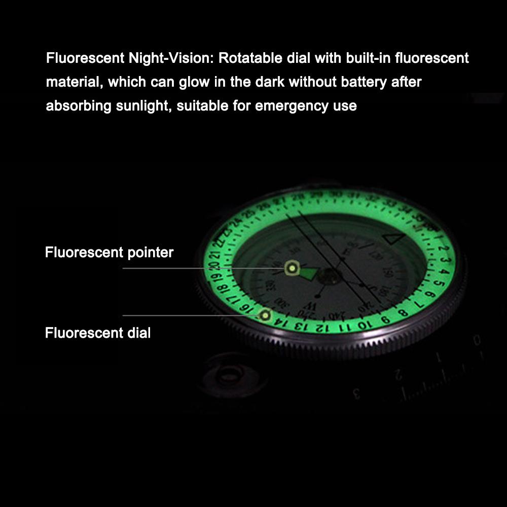 K4074 Compass Survival Orienteering Compass Sightings Navigation Compass Waterproof Gradiometer Inclinometer for Camping Hiking Adventure Tacticals Training