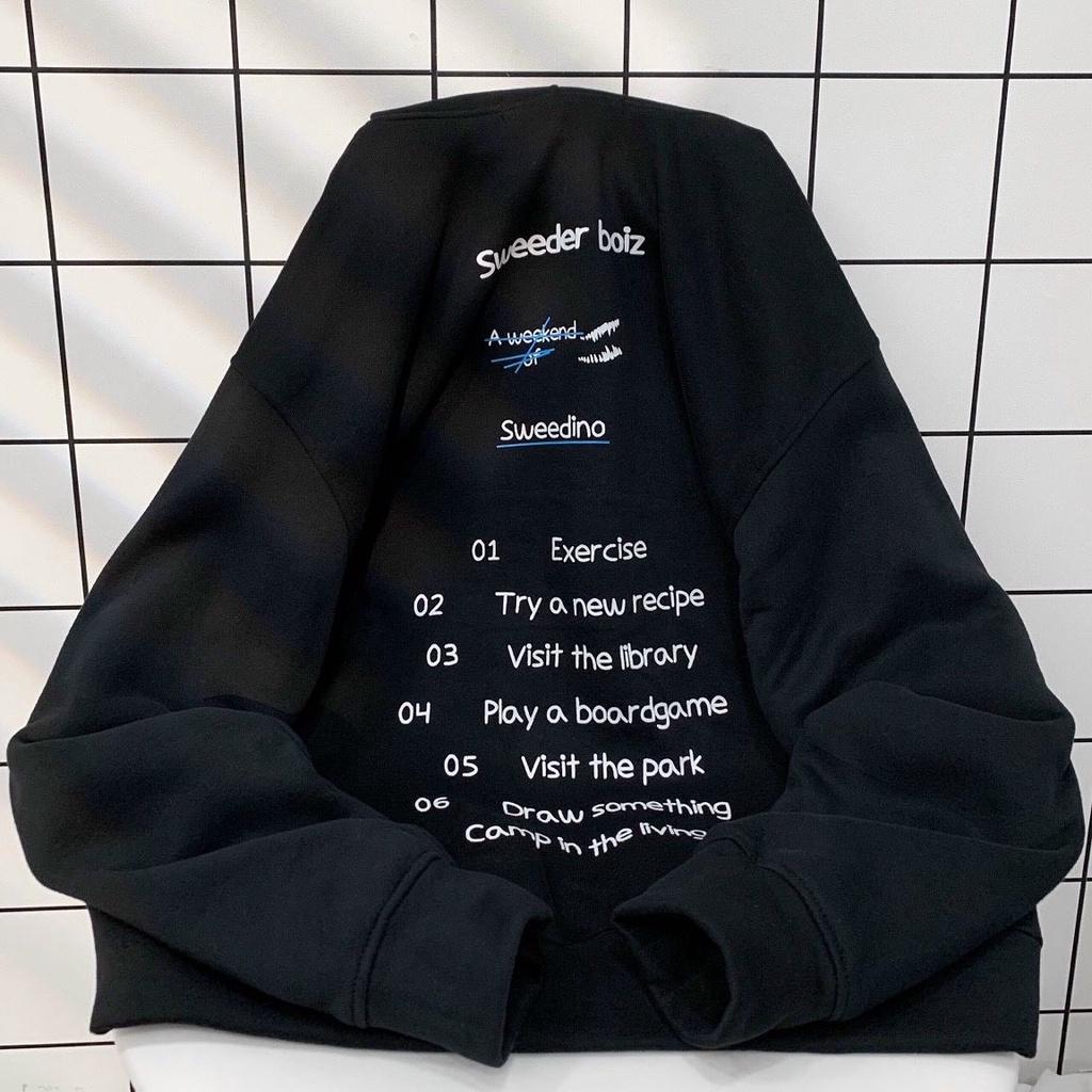 Áo khoác hoodie Sadboiz đen vải nỉ lót bông form rộng unisex nam nữ
