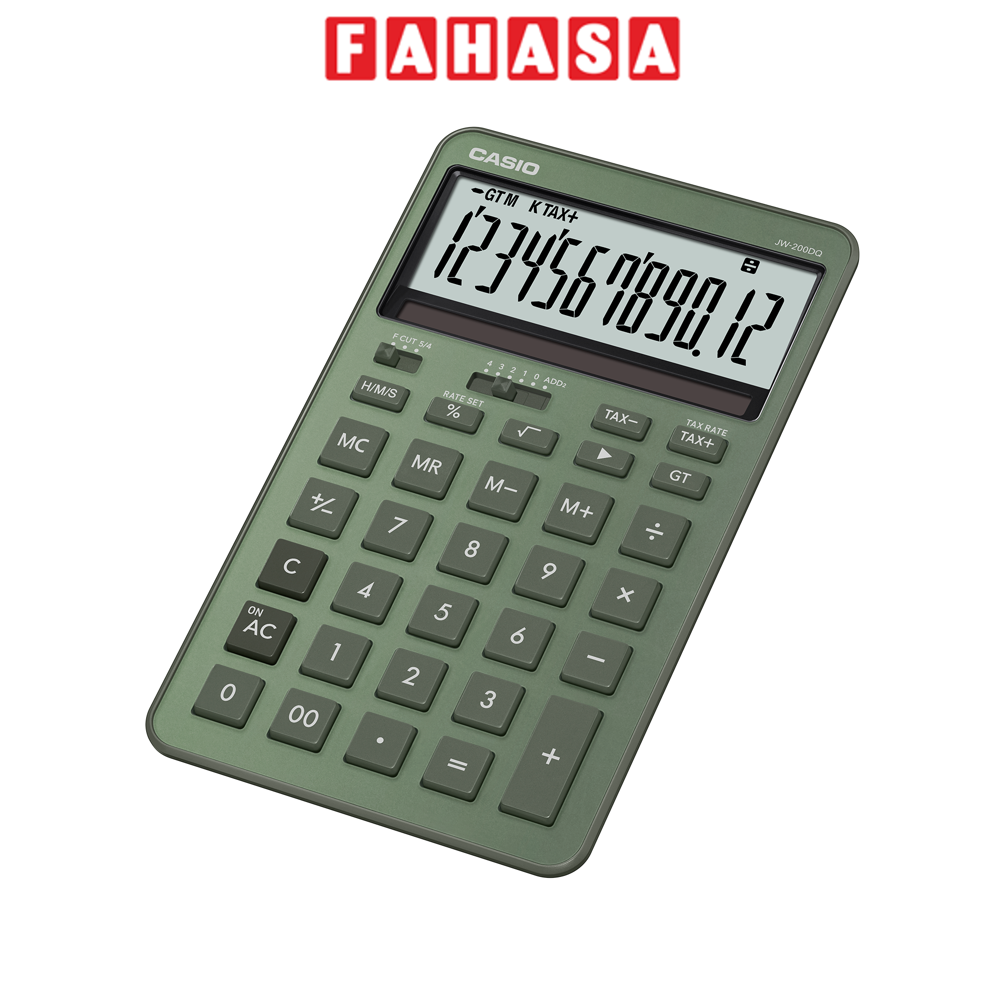 Máy Tính Văn Phòng Casio JW-200DQ-GN-W-DP - Màu Xanh Lá