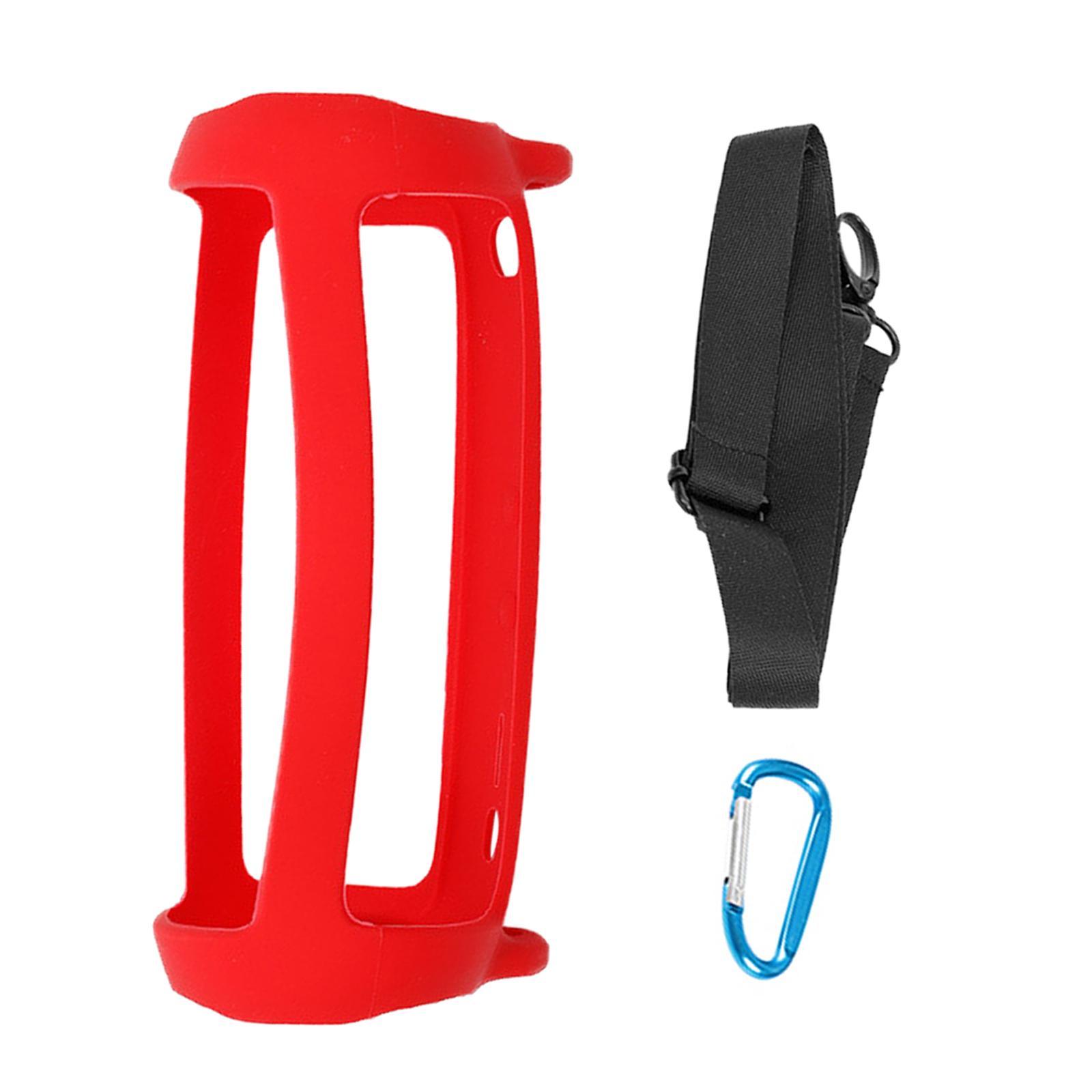 Case Silicone Portable with Carabiner & Strap for JBL Flip 5