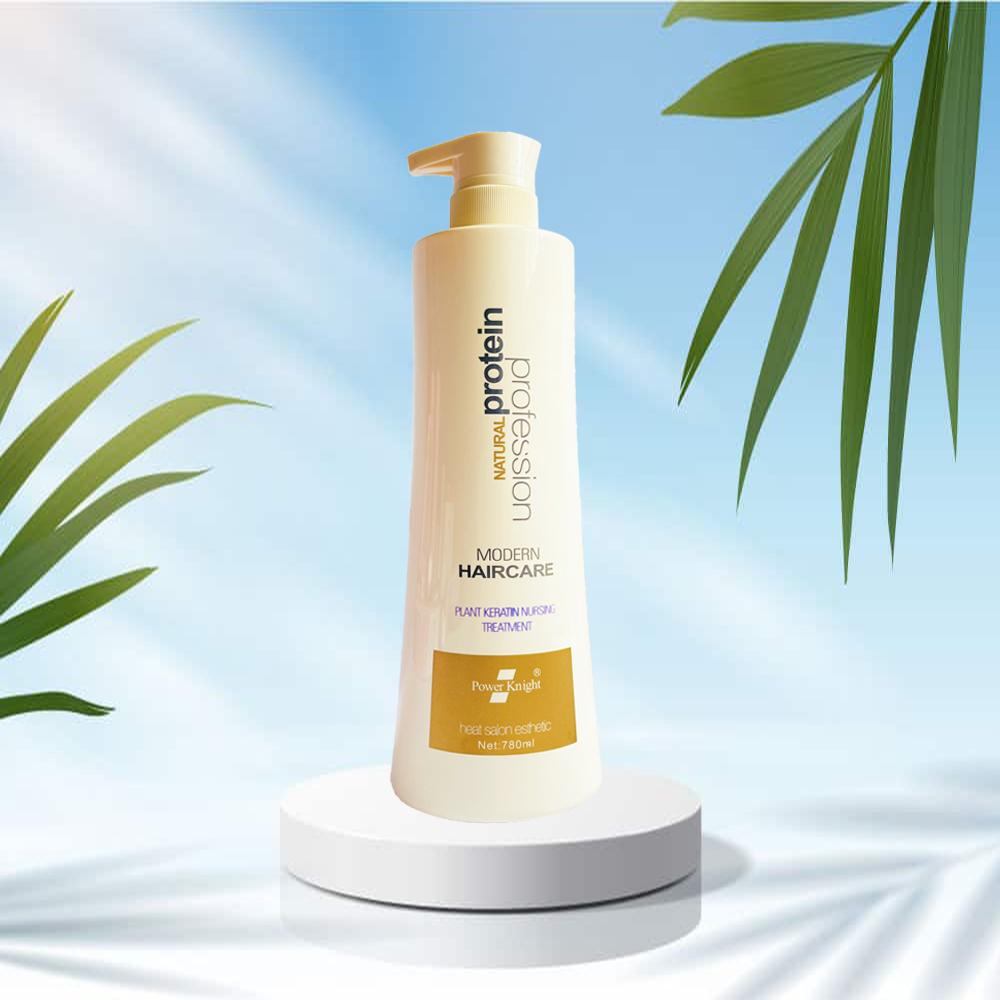 Keratin tươi Natural Protein Galanzer Phục Hồi Tóc Hư Tổn chuyên nghiệp tại Salon 780ml + Gội xả gói Karseell 15ml