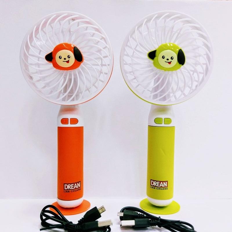 Quạt Mini Modosa Cầm Tay Đèn Led Cute Number 3022 - Màu Ngẫu Nhiên  - Hàng Chính Hãng