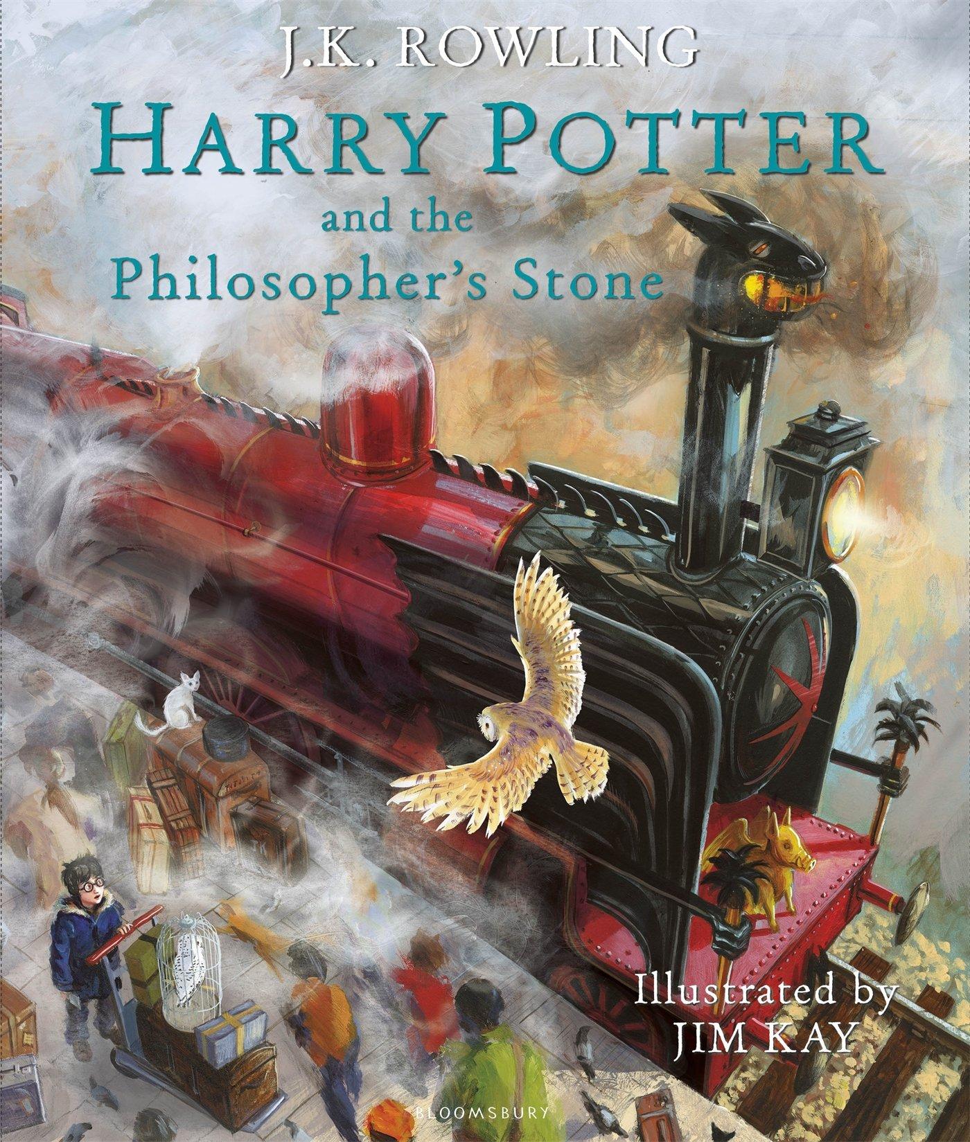 Sách Harry Potter Part 1: Harry Potter And The Philosopher's Stone (Hardback) Illustrated Edition (Harry Potter và Hòn đá Phù Thủy) (English Book)