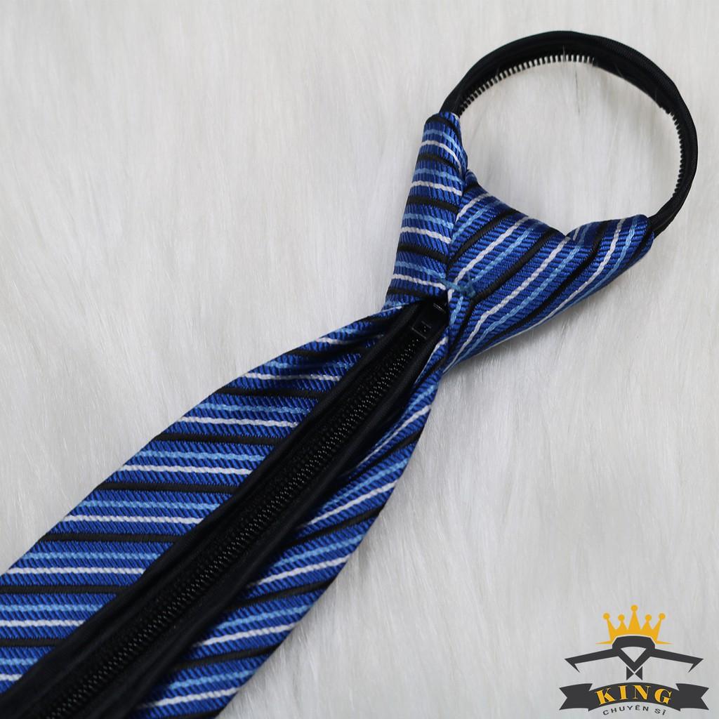 Cà vạt nam KING caravat công sở và chú rể vải lụa mịn thắt sẵn bản nhỏ 6cm style hàn quốc C020