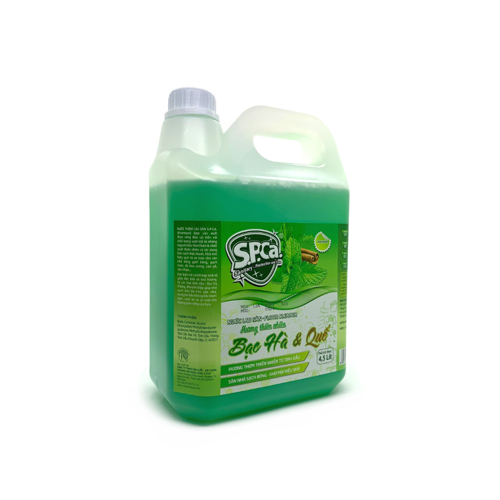 Nước Lau Sàn Nhà Gỗ SPCa 4.5Kg Cao Cấp Sả Chanh Và Hương Quế Giúp Khử Mùi Làm Sạch Sàn Nhà