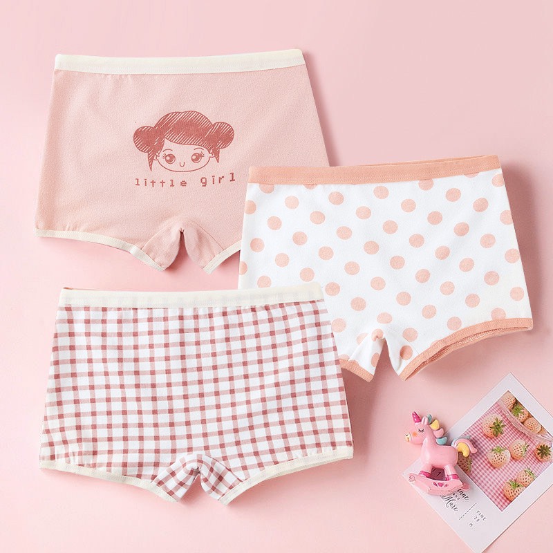 [HCM] Set 6 quần chip đùi và tam giác Litte Girl cho bé gái từ 9-40kg