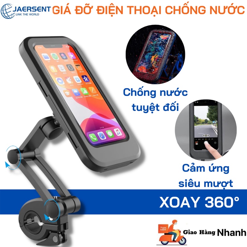 Kẹp điện thoại xe máy, giá đỡ điện thoại gắn xe máy M3 chống nước cao cấp , xuay 360 độ chắc chắn,