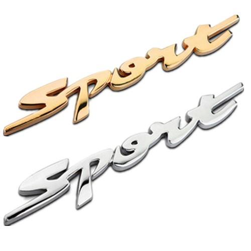 Decal Tem Chữ Sport 3D Kim Loại Dán Xe Ô Tô MS-34
