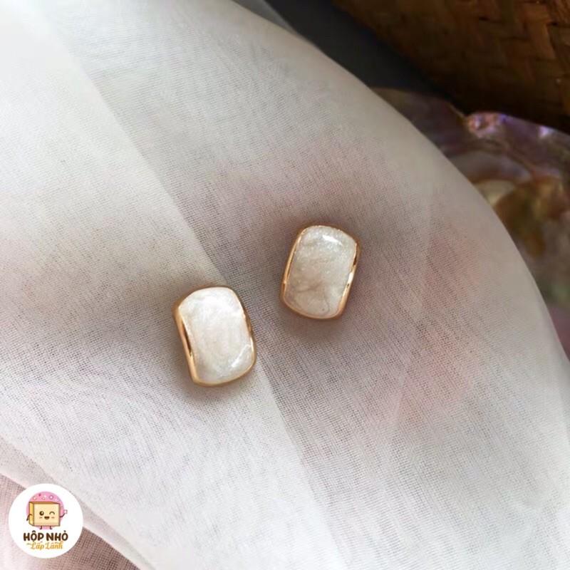 Bông tai nữ đá bạc s925