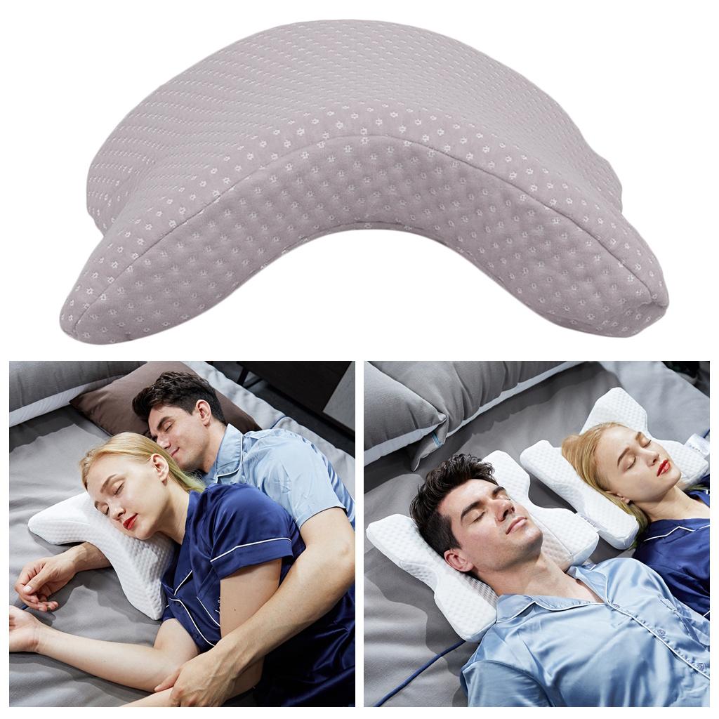 2x Hand Pillow U Shaped Arch Neck Pillow Plain Color for Naps Work Sofa