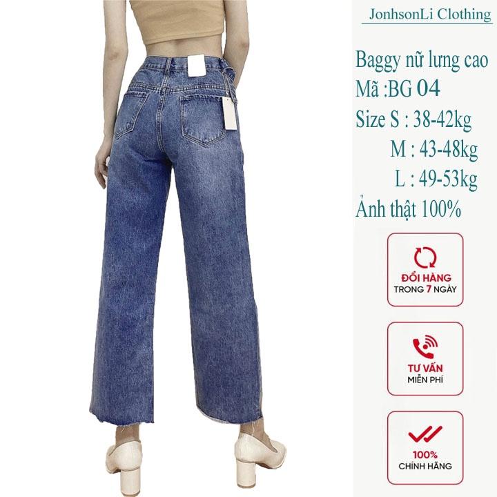 Quần baggy jean nữ lưng cao LB04 JL JohnsonLi