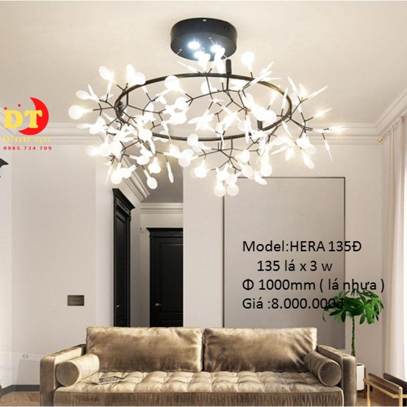 Đèn chùm căn hộ hiện đại bàn ăn phòng khách HTLQ