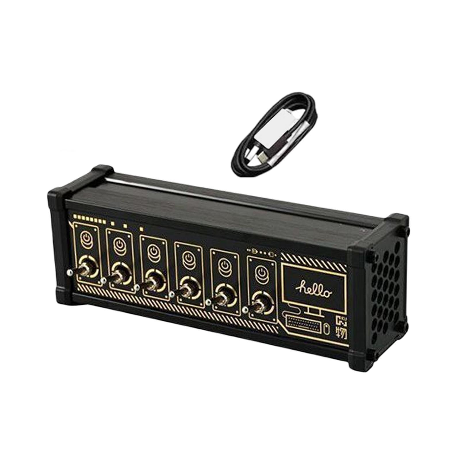 Portable 6 Port USB Hub Lightweight Power Adapter Splitter Expander Notebook