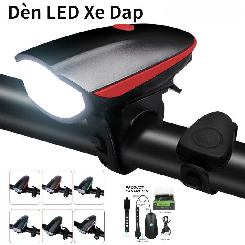 Tích Hợp Còi Báo, Đèn Xe ĐAP Năng Lượng Mặt Trời Cao Cấp: Siêu Sáng, Chống Nước