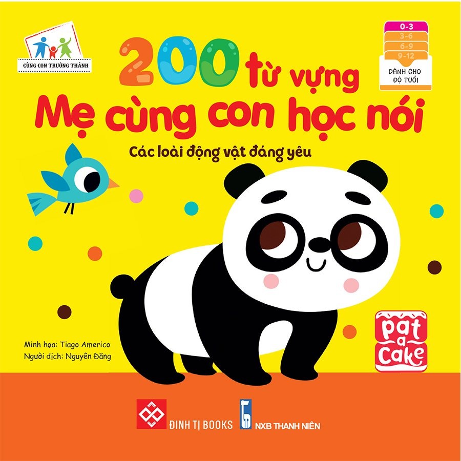 Sách - 200 Từ Vựng Mẹ Cùng Con Học Nói - Các Loài Động Vật Đáng Yêu