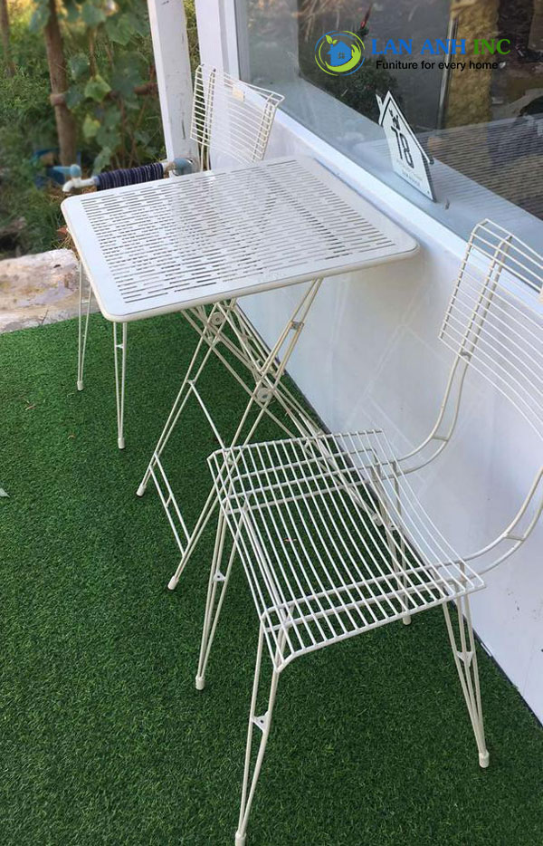 Ghế Sắt Cafe Ngoài Trời Sắt Sơn Tĩnh Điện Đẹp Kite 02