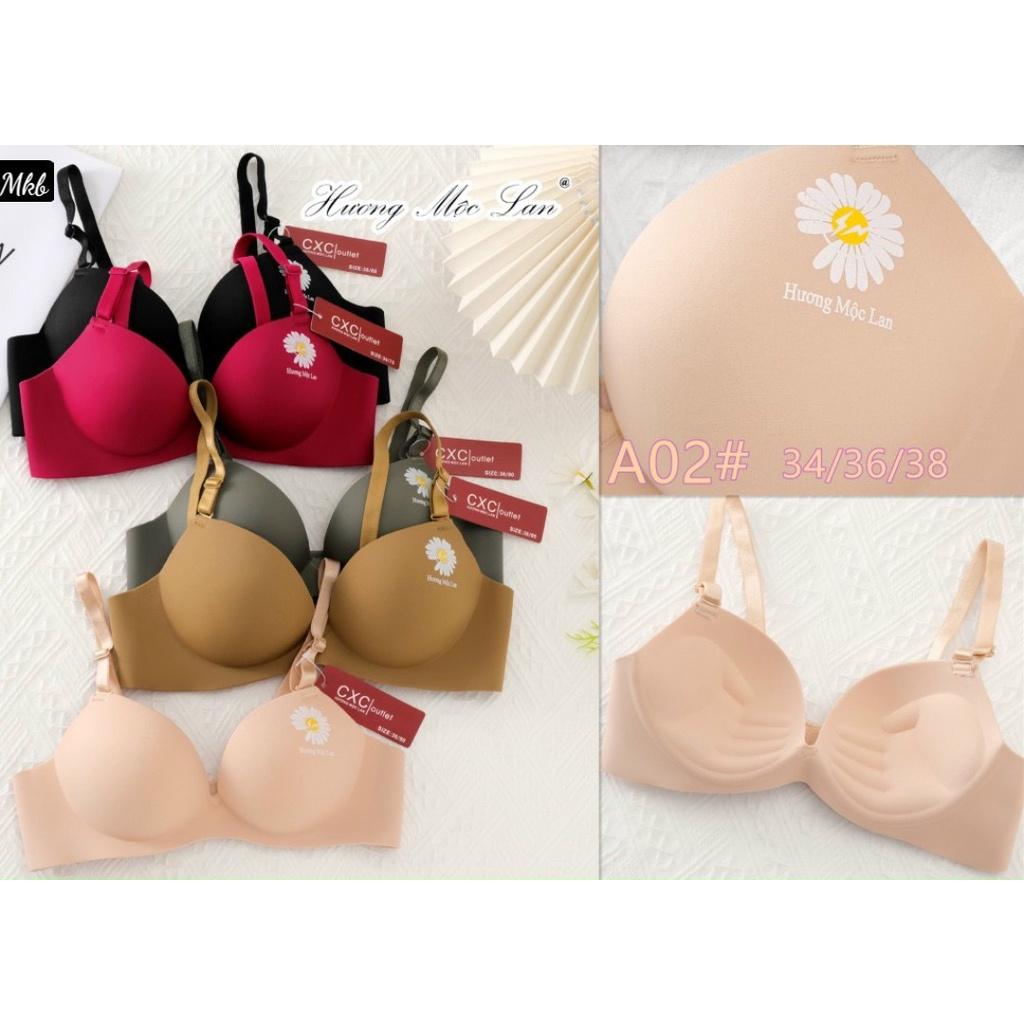 Áo Ngực Nữ Su Đúc Không Gọng Bàn Tay Nâng Ngực CAO CẤP hình hoa A02