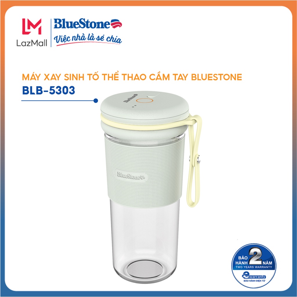 Máy Xay Sinh Tố Sạc Pin Mini Bluestone BLB-5303,Pin 1500mAh, Nhựa Tritan Cao Cấp, Hàng Chính Hãng