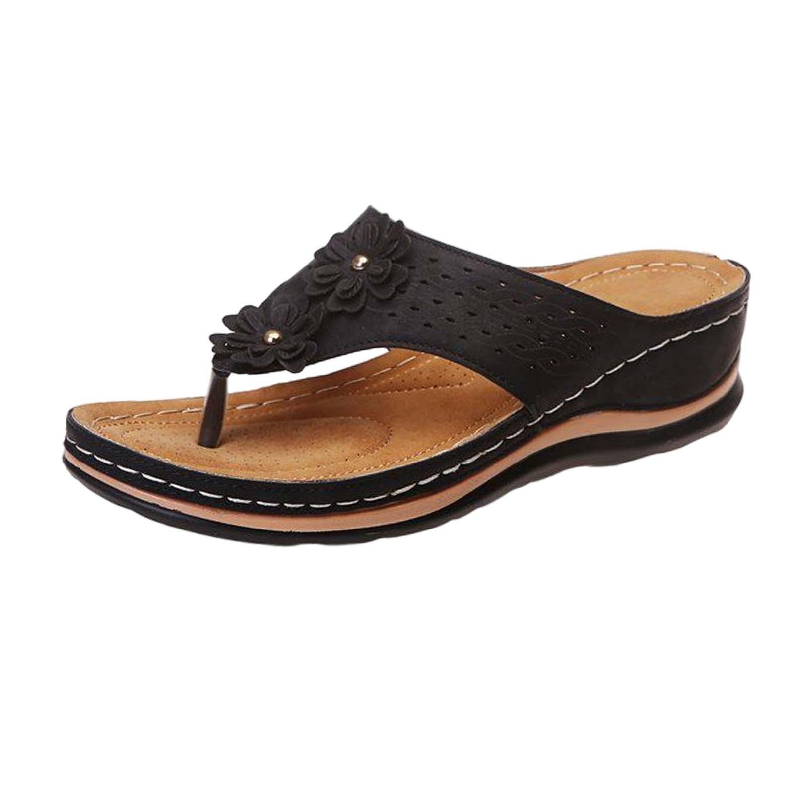 Women Sandals Ladies Anti Slip Casual Soft Flat Slippers Open Toe Flat Shoes