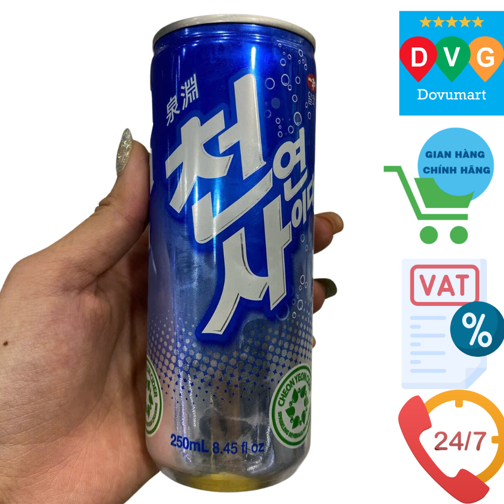 Nước Giải Khát Thiên Nhiên Cider Ilh wa Hàn Quốc Lon 250ML/ 일화) 천연사이다 250ML